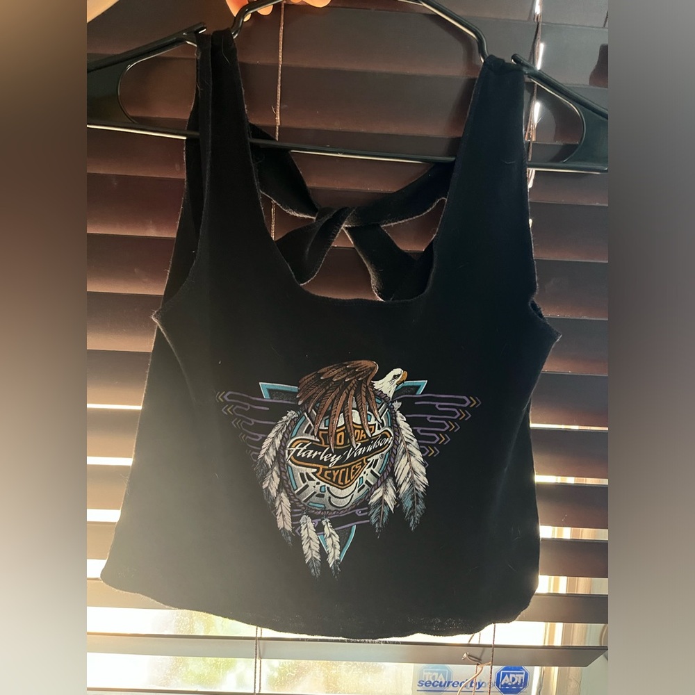 Vintage Harley Davidson crop top